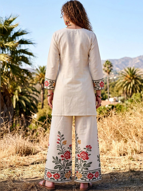 Laasika Embroidered Tunic with Palazzos - Image 3