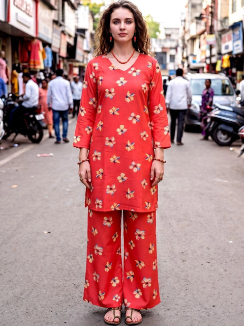 Laasika Floral Printed Tunic with Palazzos