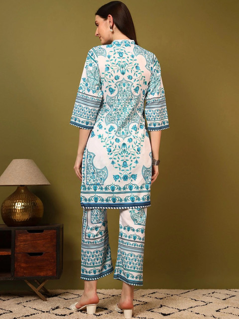Laasika Floral Printed Tunic with Palazzos - Image 3