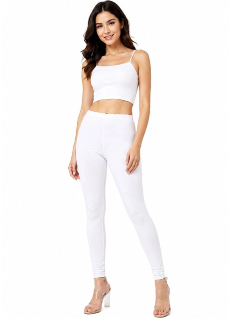 Threadbloom Women Solid Full Length Stretchable Leggings