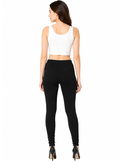 Women Solid Full Length Stretchable Leggings - Image 3