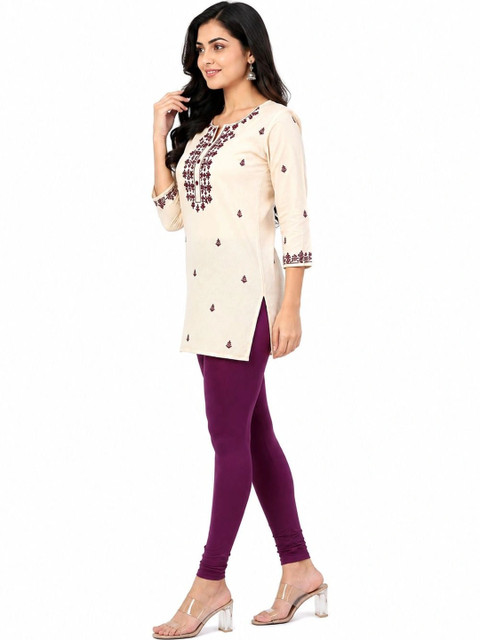 Threadbloom Women Solid Full Length Stretchable Leggings - Image 2