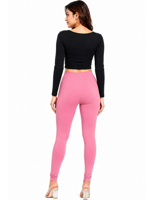 Threadbloom Women Solid Full Length Stretchable Leggings - Image 2