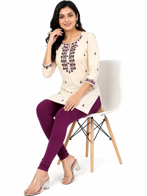 Threadbloom Women Solid Full Length Stretchable Leggings - Image 5