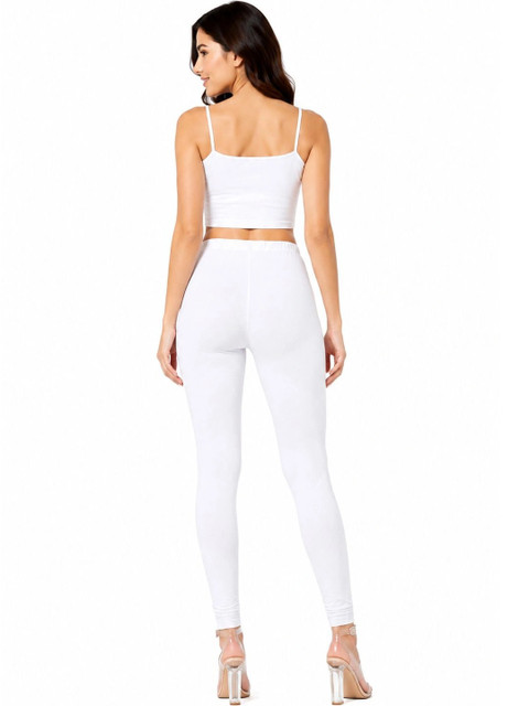 Threadbloom Women Solid Full Length Stretchable Leggings - Image 4