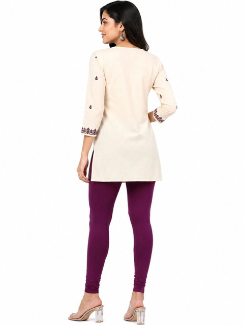 Threadbloom Women Solid Full Length Stretchable Leggings - Image 3