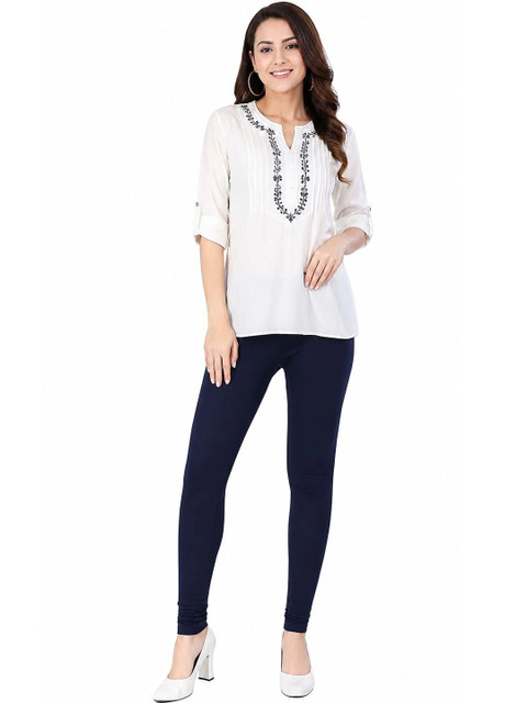 Threadbloom Women Solid Full Length Stretchable Leggings