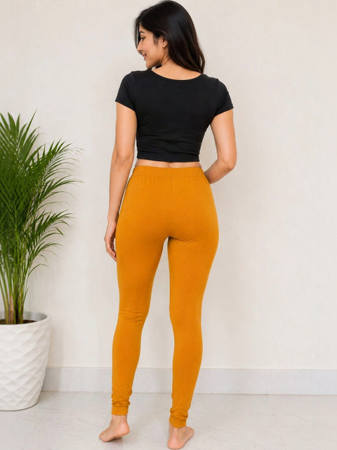 Threadbloom Women Solid Full Length Stretchable Leggings - Image 2