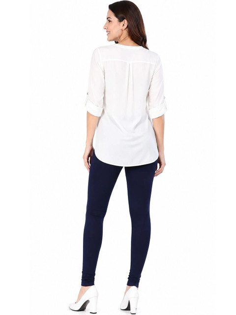 Threadbloom Women Solid Full Length Stretchable Leggings - Image 5
