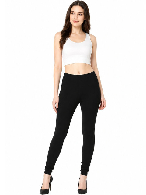 Women Solid Full Length Stretchable Leggings