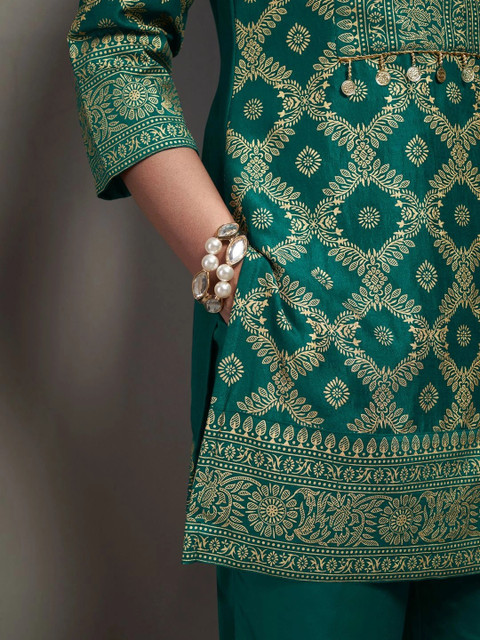 TULYATA Floral Embroidered Tunic with Trousers - Image 4