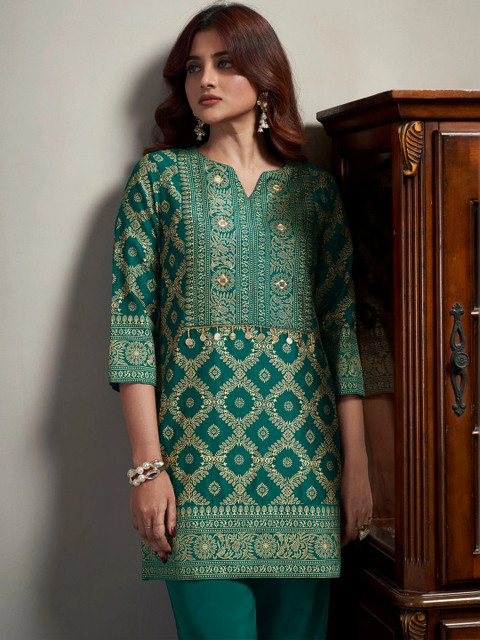 TULYATA Floral Embroidered Tunic with Trousers - Image 6