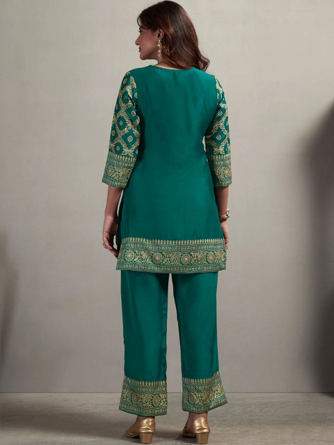 TULYATA Floral Embroidered Tunic with Trousers - Image 2