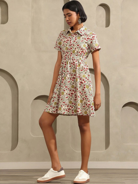 Soch Floral Print Fit & Flare Dress