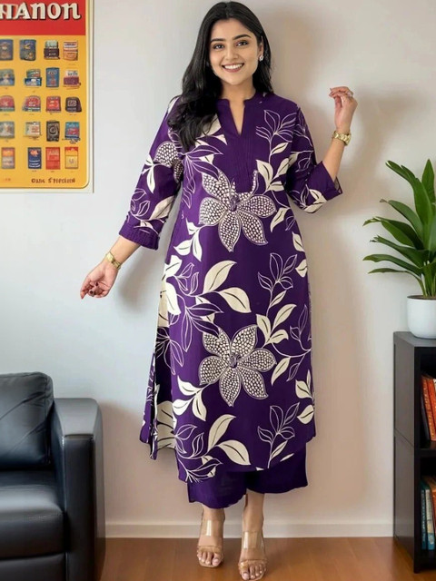 BLUSH STREET Women Florals Printed Leotard with Trousers Set - Image 5