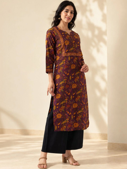 GULMEHAK Women Floral Printed Indie Florals Kurta - Image 7