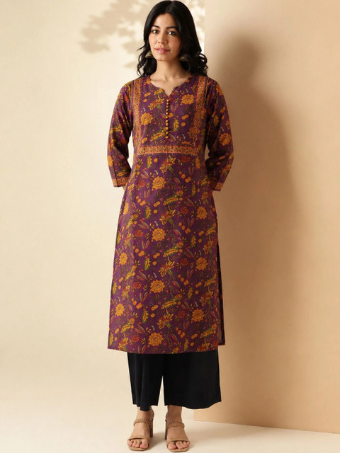 GULMEHAK Women Floral Printed Indie Florals Kurta