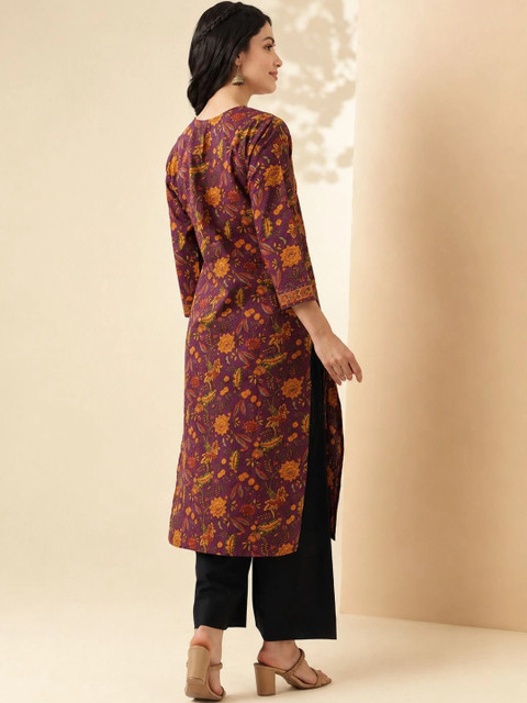 GULMEHAK Women Floral Printed Indie Florals Kurta - Image 2