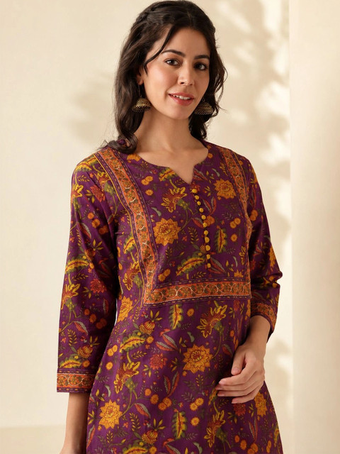 GULMEHAK Women Floral Printed Indie Florals Kurta - Image 6