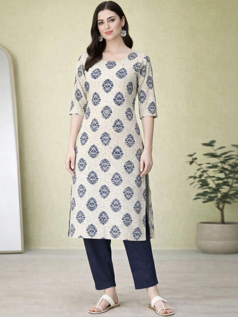 7Threads Women Ethnic Motifs Printed Crepe Kurta