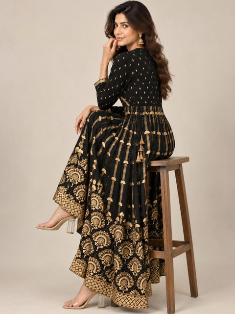 ADITEE Ethnic Motifs Print Maxi Dress - Image 3