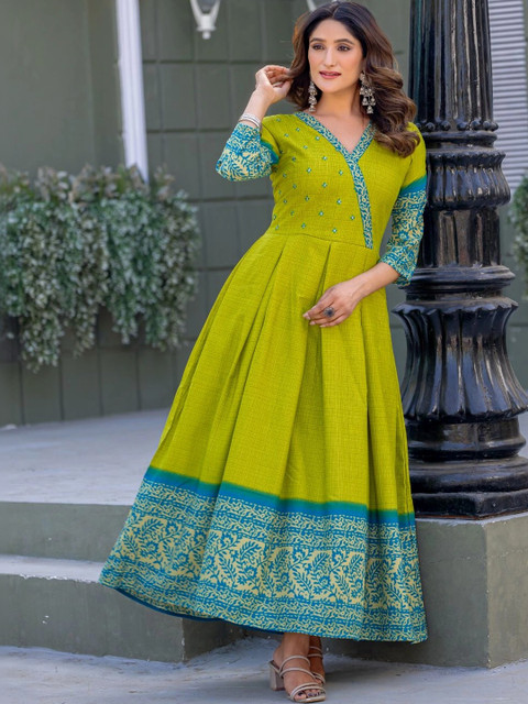 PREM KUMAR Women Ethnic Motifs Printed Indie Prints Anarkali Kurta