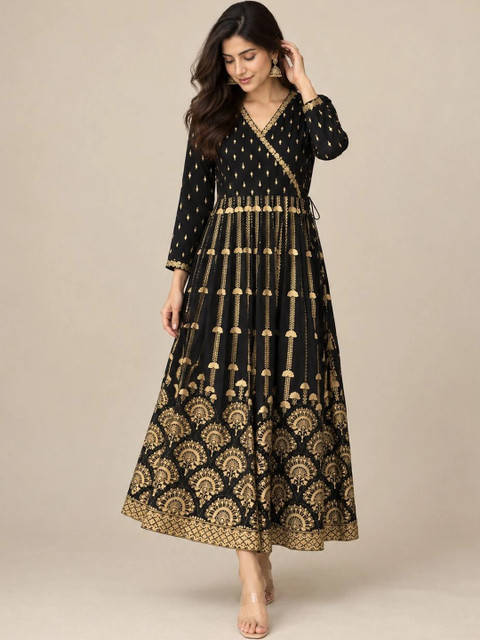 ADITEE Ethnic Motifs Print Maxi Dress