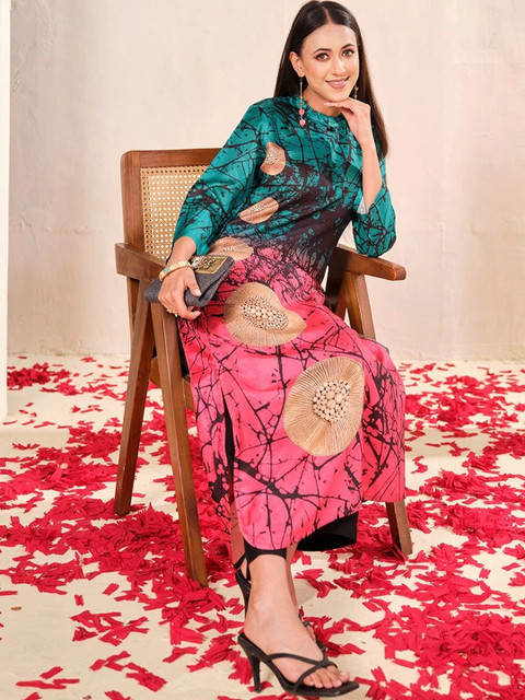 House of Pataudi Printed Top with Trousers - Image 5