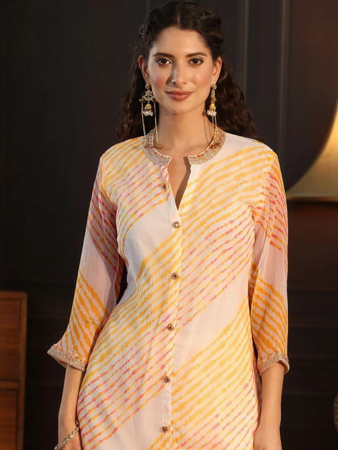 Libas Tie and Dye Printed Tunic with Trousers - Image 6