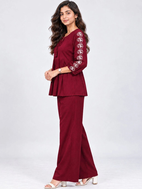 Darshan Style Hub Embroidered Top with Trousers - Image 5