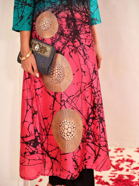 House of Pataudi Printed Top with Trousers - Image 4