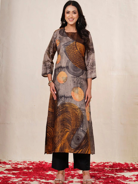 House of Pataudi Printed Top with Trousers