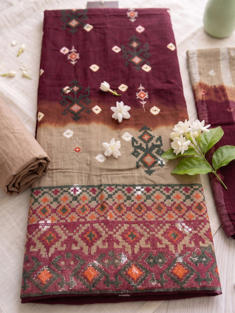 Madhuri Creation Embroidered Unstitched Dress Material - Image 3