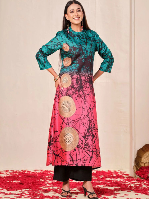 House of Pataudi Printed Top with Trousers