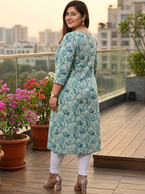 Swasti Women Floral Printed Floral Kurta - Image 3