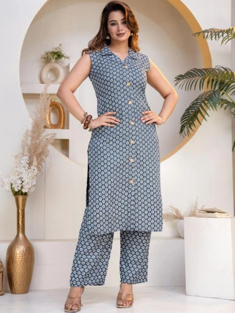 HIGHLIGHT FASHION EXPORT Floral Printed Shirt with Palazzos - Image 6