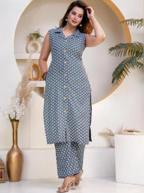 HIGHLIGHT FASHION EXPORT Floral Printed Shirt with Palazzos - Image 5