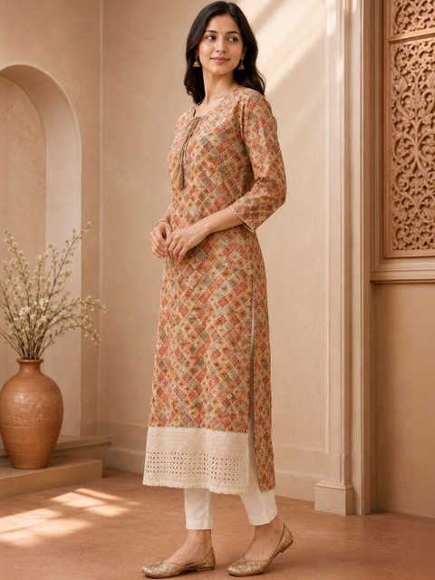 Anouk Women Geometric Printed Kurta - Image 5