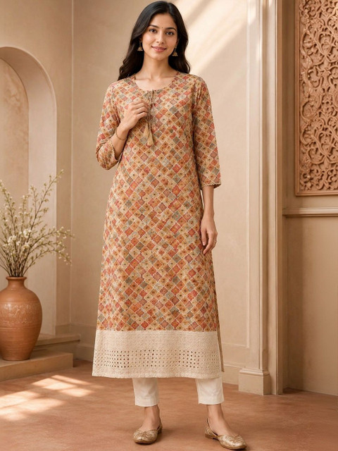 Anouk Women Geometric Printed Kurta - Image 3