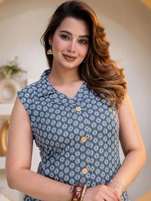 HIGHLIGHT FASHION EXPORT Floral Printed Shirt with Palazzos - Image 2