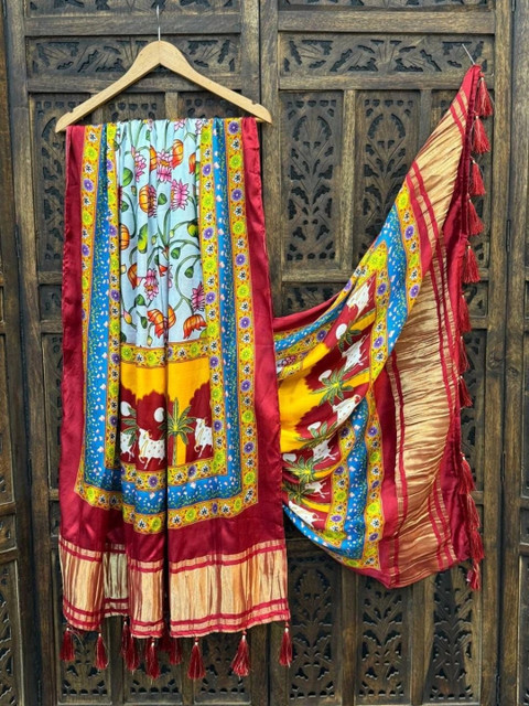 Moda Rapido Women Embroidered Stole - Image 2