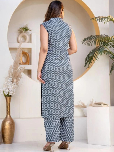 HIGHLIGHT FASHION EXPORT Floral Printed Shirt with Palazzos - Image 4