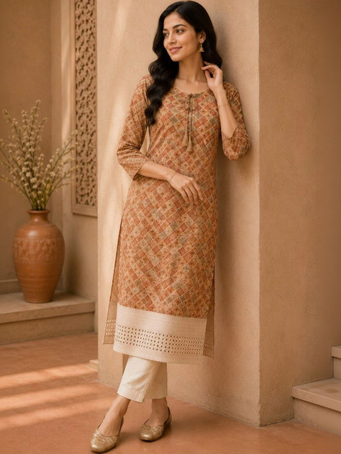 Anouk Women Geometric Printed Kurta - Image 4