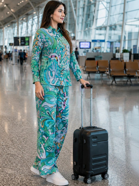 Kesudi Silk Printed Shirt with Trousers - Image 6
