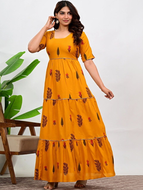 SANREKHA COLLECTION Women Ethnic Motifs Printed Gotta Patti Kurta - Image 3