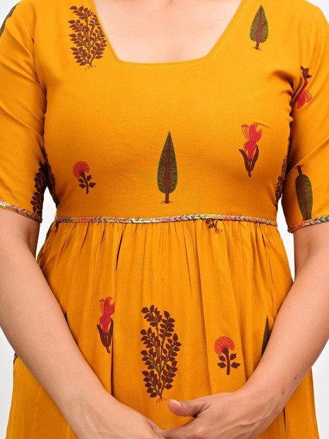 SANREKHA COLLECTION Women Ethnic Motifs Printed Gotta Patti Kurta - Image 5