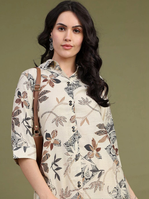 V-Mart Floral Printed Shirt with Trousers - Image 2