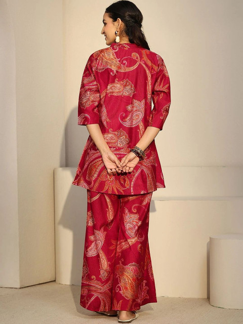 Libas Floral Printed Tunic with Palazzos - Image 5