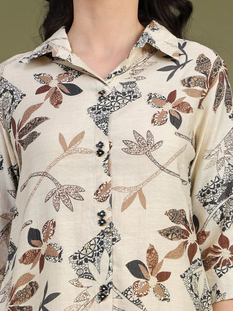 V-Mart Floral Printed Shirt with Trousers - Image 5