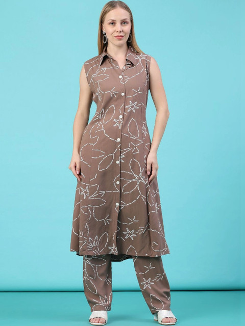 V-Mart Floral Printed Tunic with Trousers
